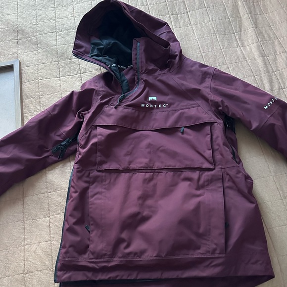 Montec Burgundy Hooded Ski Jacket - Picture 4 of 8